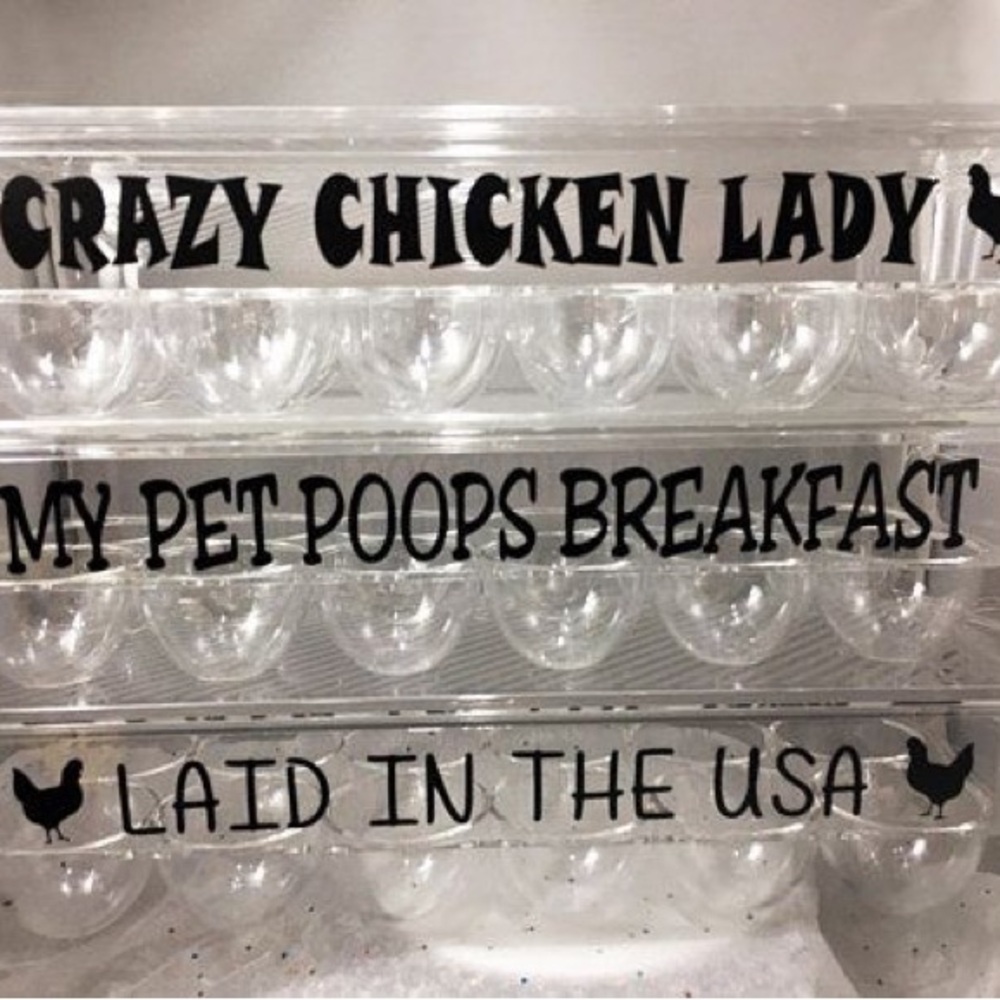 Chicken Egg Holder with Fun Text